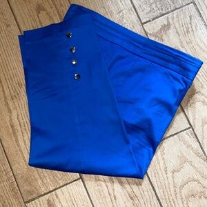 Atelier Women’s Colbolt  Blue adorned with Silver Tone Buttons on bottom Size 10